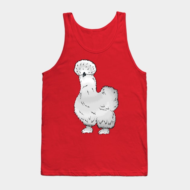 Silkie chicken cartoon illustration Tank Top by Cartoons of fun